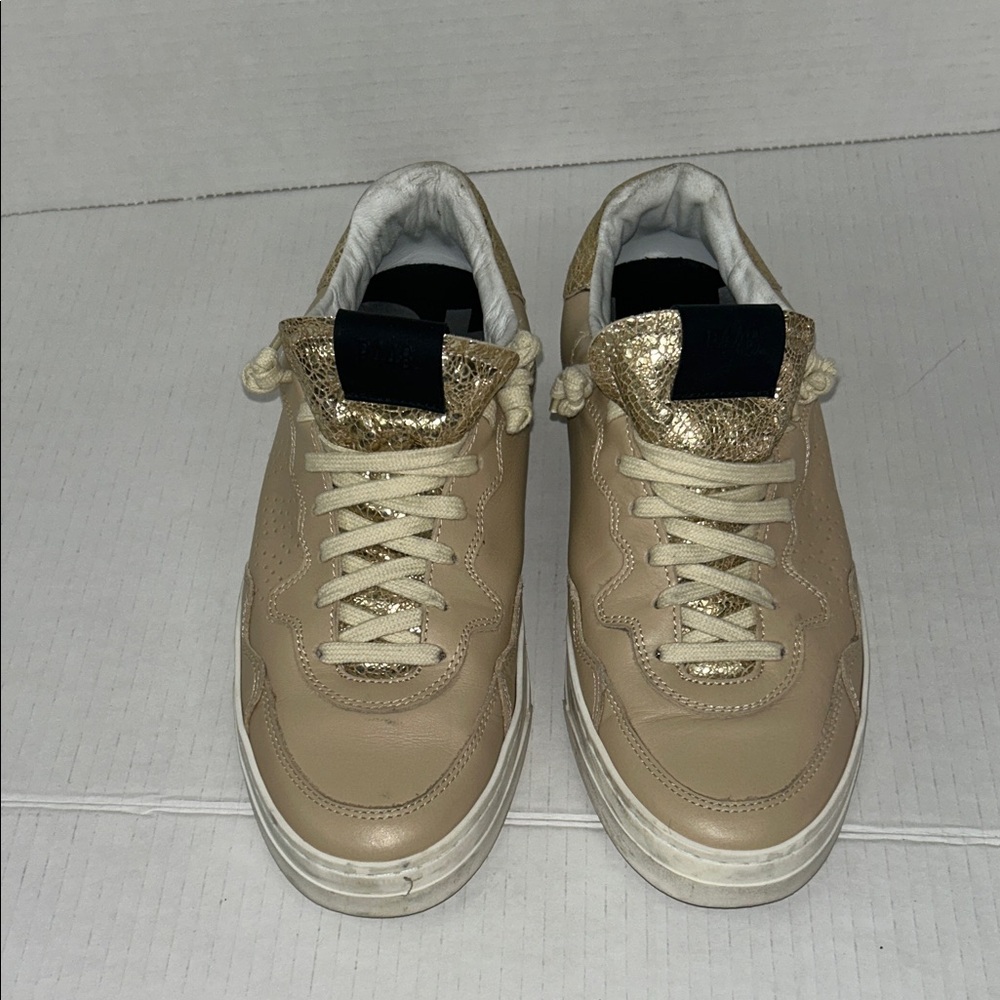 P448 Beige and Metallic Sneakers